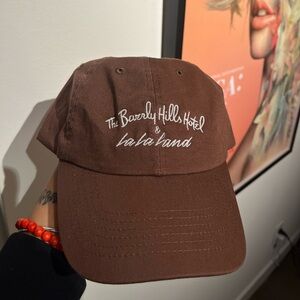 The Beverly Hills Hotel x La La Land Brown Embroidered Cap
